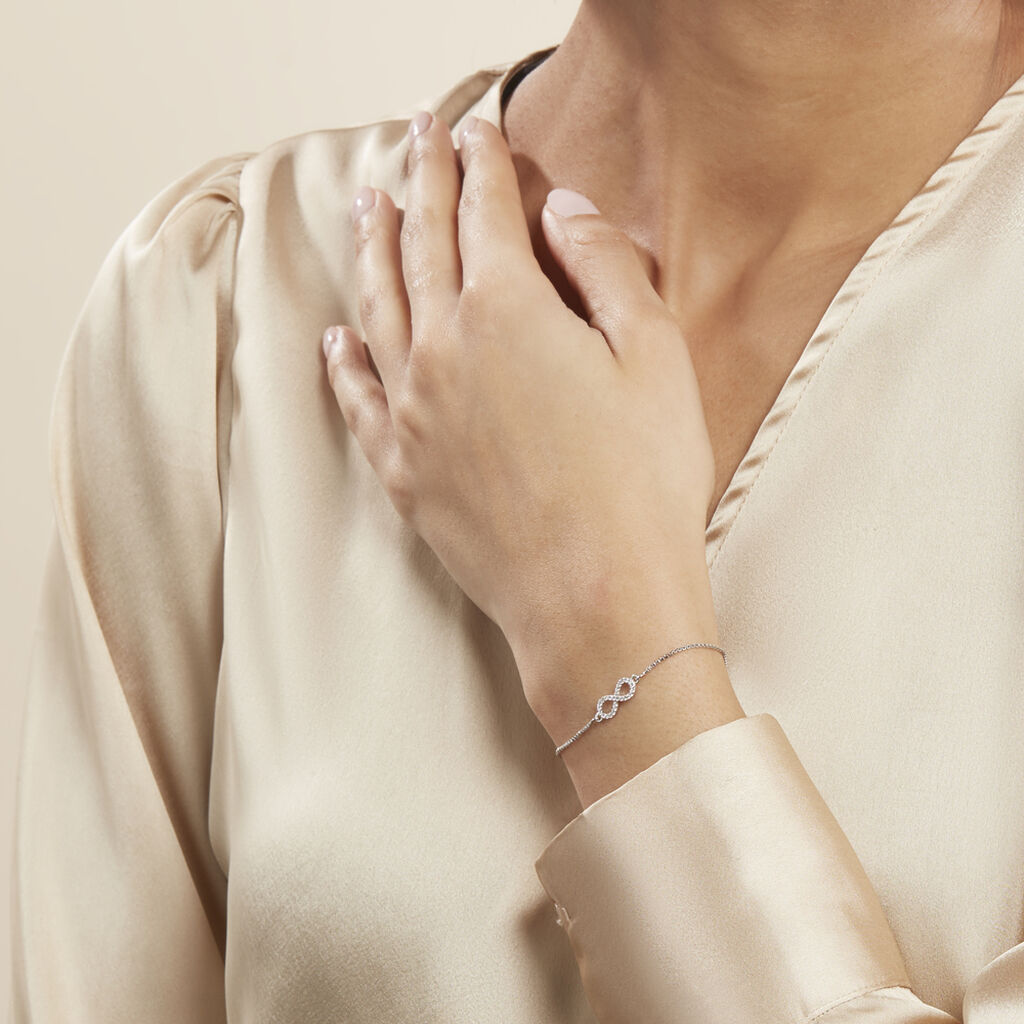 Bracelet Argent Blanc Anona Oxydes De Zirconium - Bracelets Femme | Histoire d’Or
