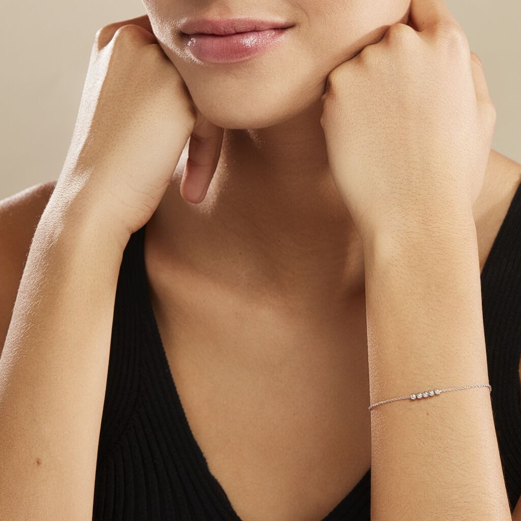 Bracelet Soukamba Argent Blanc - Bracelets Femme | Histoire d’Or