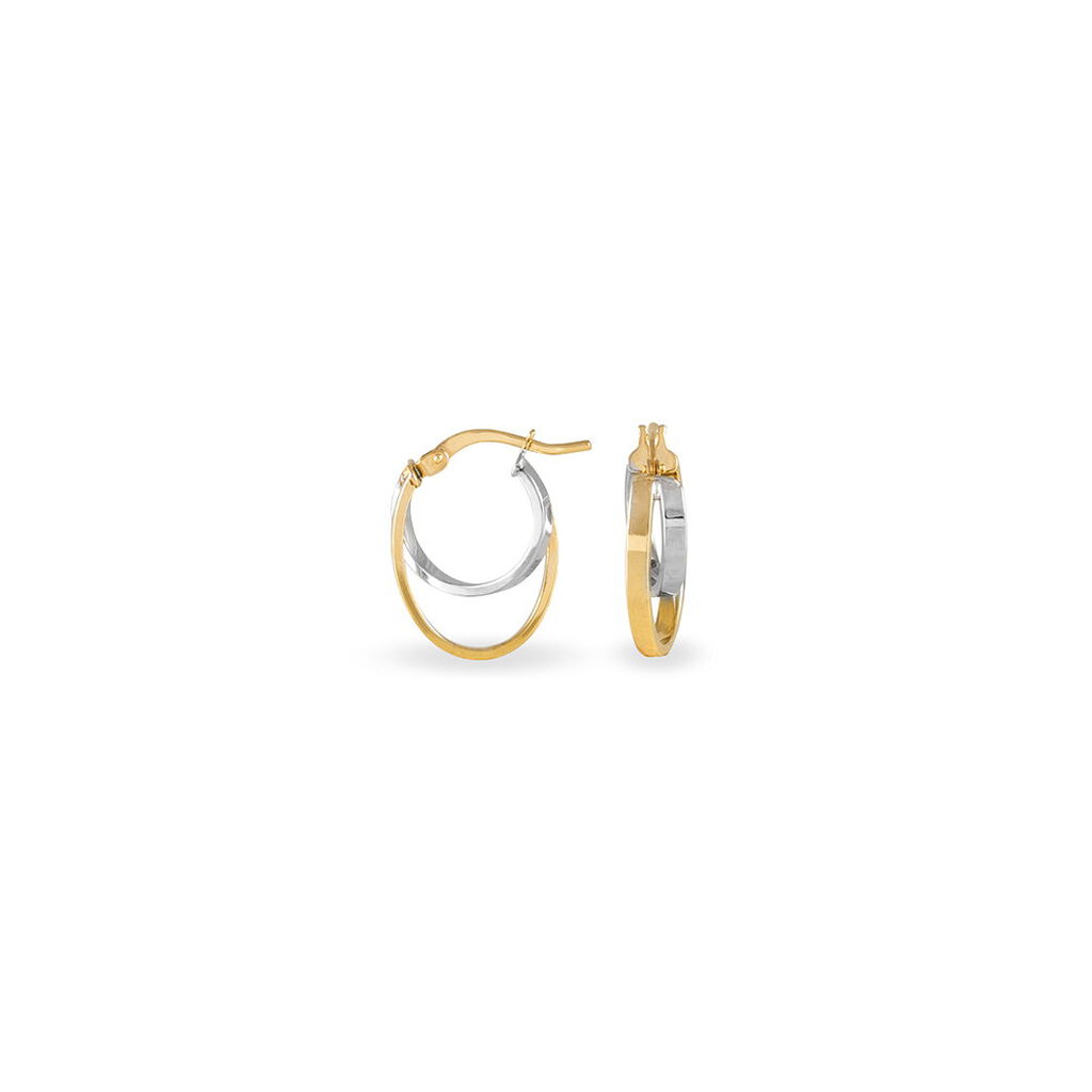 Cr&eacute;oles Aubrey Or Bicolore - Boucles d'oreilles cr&eacute;oles Femme | Histoire d&rsquo;Or