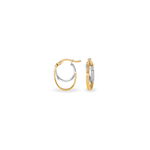 Cr&eacute;oles Aubrey Or Bicolore - Boucles d'oreilles cr&eacute;oles Femme | Histoire d&rsquo;Or