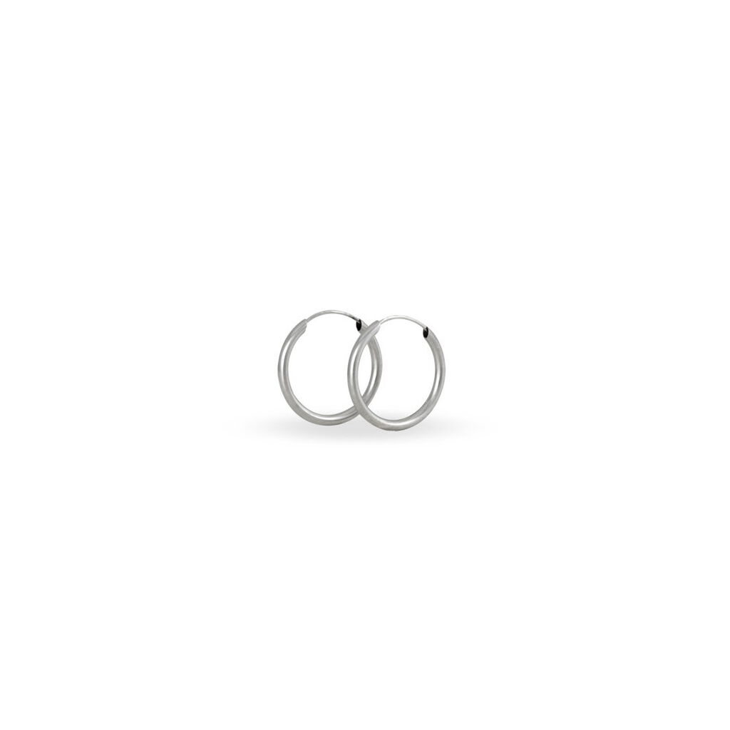 Créoles Valencina Or Blanc - Boucles d'oreilles créoles Femme | Histoire d’Or