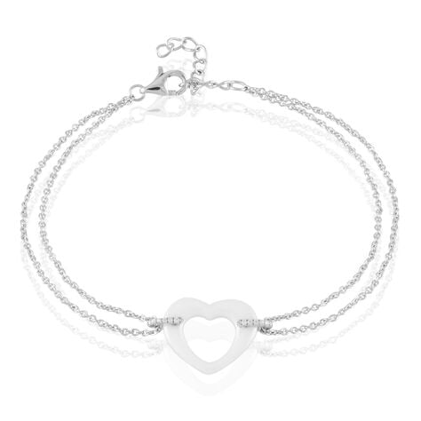 Bracelet Vivianne Argent Blanc Oxyde De Zirconium Et C&eacute;ramique - Bracelets Femme | Histoire d&rsquo;Or