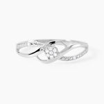 Bague Or Blanc Charlotta Diamant - Bagues avec pierre Femme | Histoire d&rsquo;Or