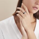 Bague Argent Blanc Val&eacute;rie Oxyde De Zirconium Et C&eacute;ramique - Bagues avec pierre Femme | Histoire d&rsquo;Or