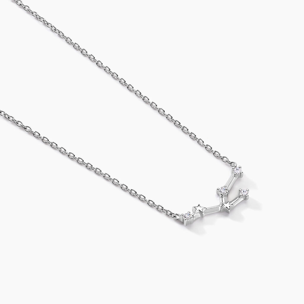 Collier Vega Argent Blanc Oxyde De Zirconium - Colliers Zodiaque Femme | Histoire d’Or