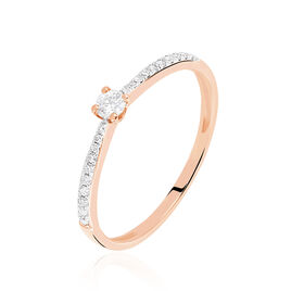 Bague Solitaire Laetitia Or Rose Diamant - Bagues solitaires Femme | Histoire d’Or