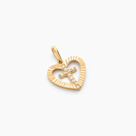 Pendentif Kallistrate Or Jaune Oxyde De Zirconium - Pendentifs Communion Femme | Histoire d’Or