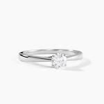 Bague Solitaire Fiona Or Blanc Diamant Synthetique - Bagues solitaires Femme | Histoire d&rsquo;Or