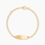 Bracelet Identit&eacute; Fanelia Maille Marine Or Jaune - Bracelets Communion Enfant | Histoire d&rsquo;Or