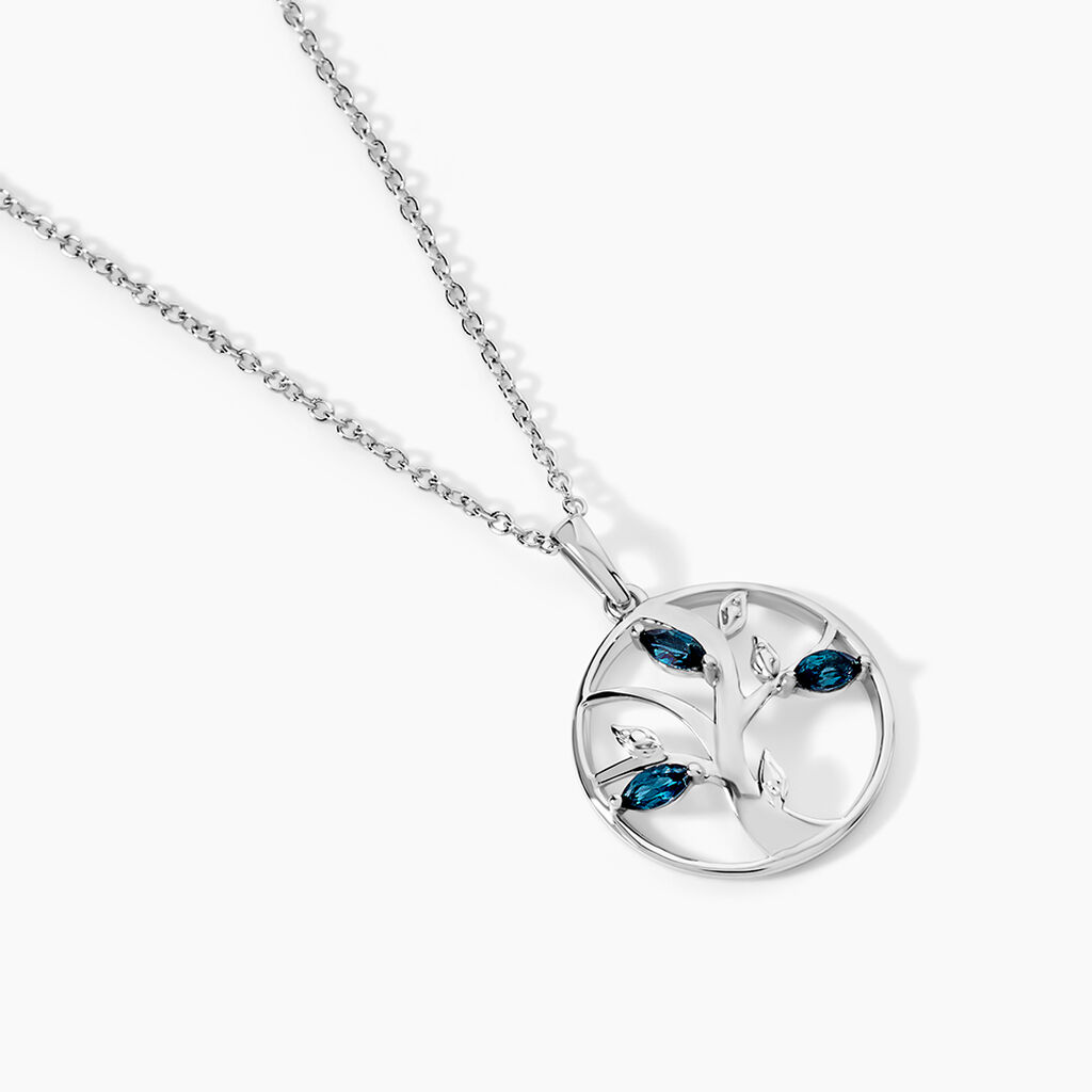 Pendentif Godolieba Or Blanc Topaze - Pendentifs Femme | Histoire d&rsquo;Or