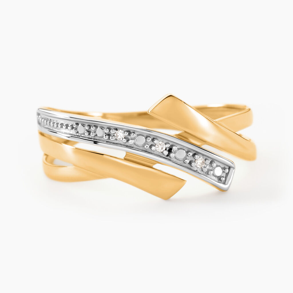 Bague Ainhoa Or Jaune Diamant - Bagues avec pierre Femme | Histoire d&rsquo;Or