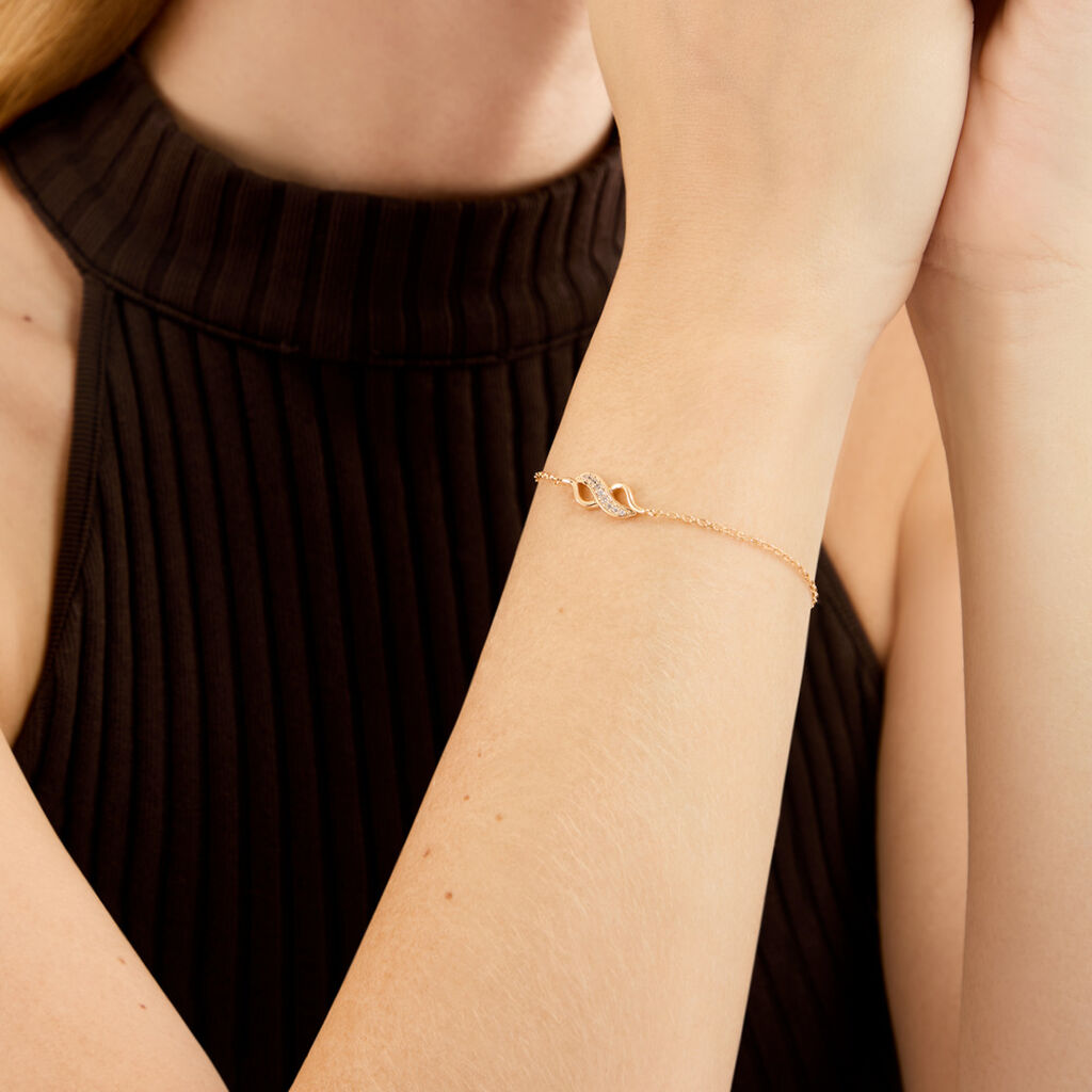 Bracelet Ishaae Plaqu&eacute; Or Jaune Oxyde De Zirconium - Bracelets Pierre Femme | Histoire d&rsquo;Or
