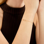 Bracelet Ishaae Plaqu&eacute; Or Jaune Oxyde De Zirconium - Bracelets Pierre Femme | Histoire d&rsquo;Or