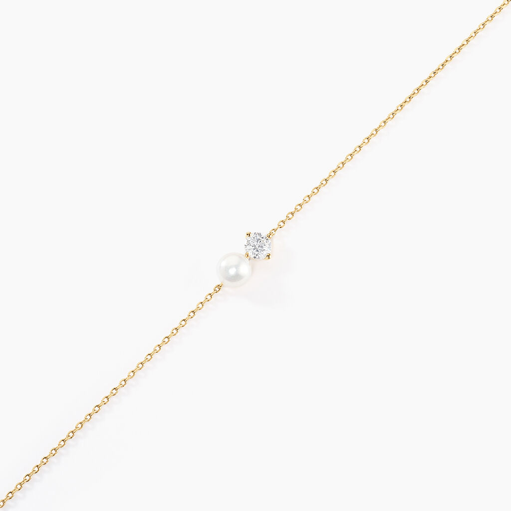 Bracelet Riita Or Jaune Perle De Culture Oxyde De Zirconium - Bracelets Femme | Histoire d’Or