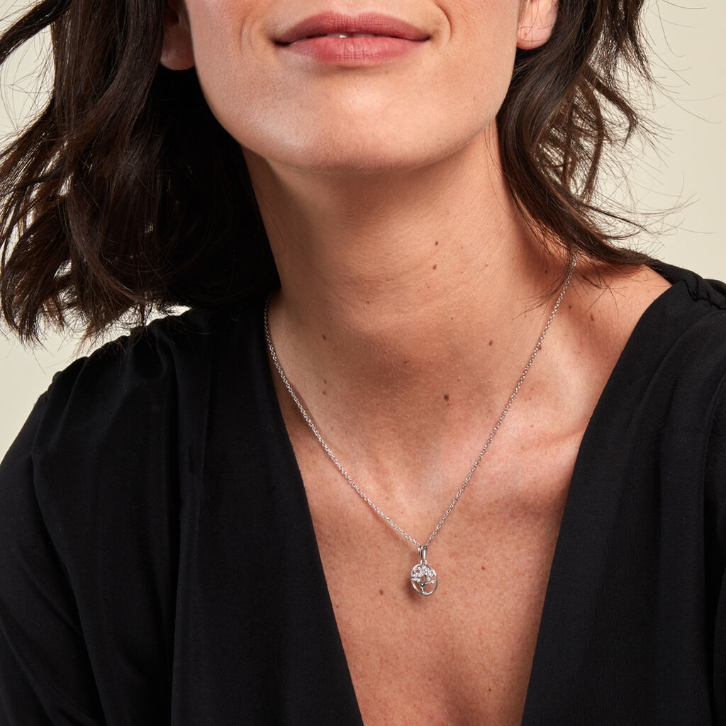 Collier Veva Argent Blanc Oxyde De Zirconium - Colliers fantaisie Femme | Histoire d’Or