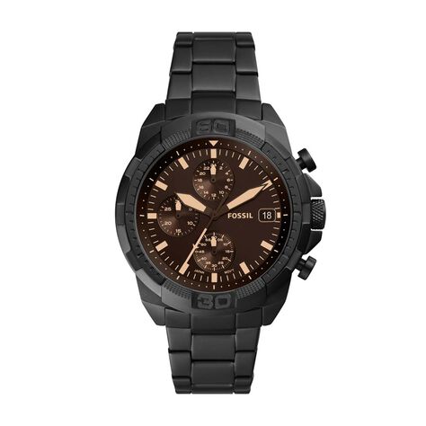 Montre Fossil 44mm Bronson Noir - Montres Homme | Histoire d’Or