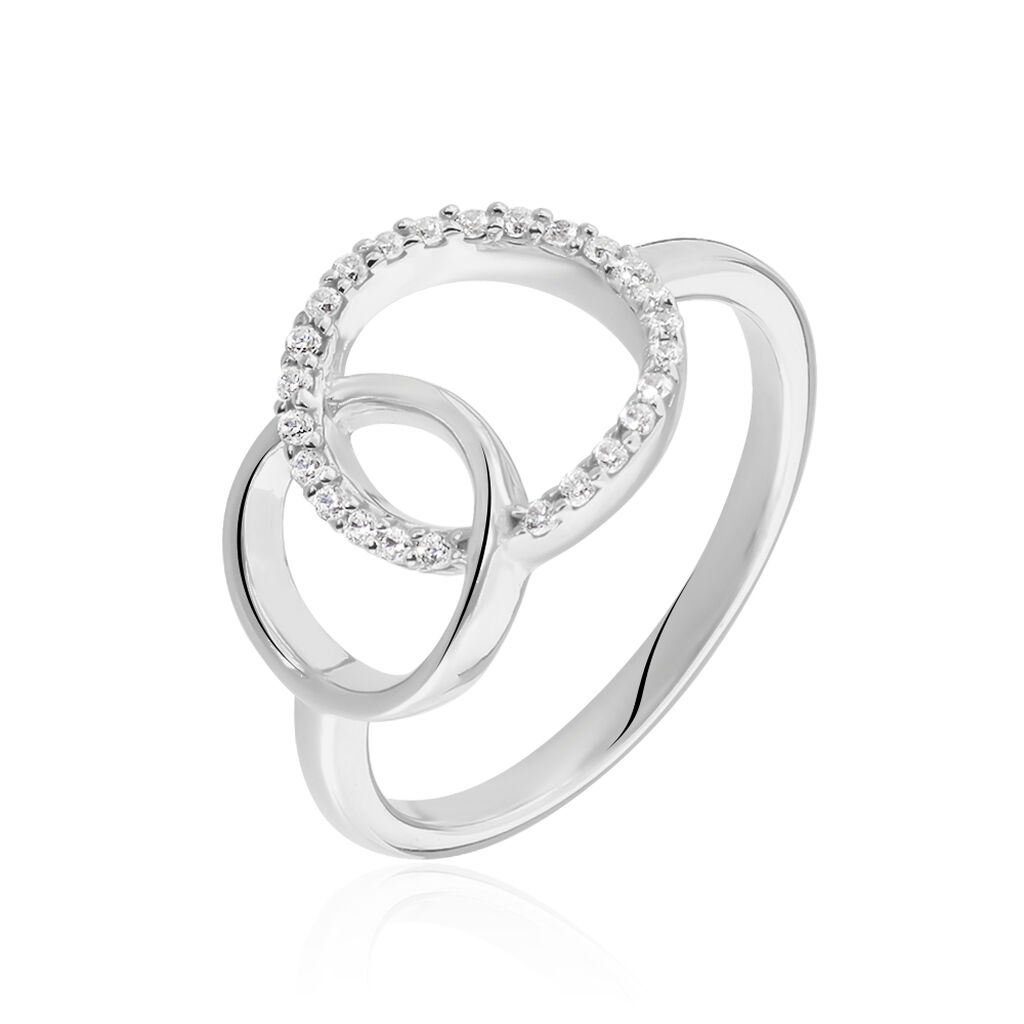 Bague Isabel Argent Blanc Oxyde De Zirconium - Bagues avec pierre Femme | Histoire d’Or