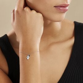 Bracelet Symbolique Argent Blanc Oxyde De Zirconium - Bracelets Main de Fatma Femme | Histoire d’Or