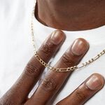 Collier Or Jaune Cameo Maille Altern&eacute;e 1/3 - Chaines Homme | Histoire d&rsquo;Or