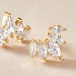 Boucles D'oreilles Puces Amazonia Plaqu&eacute; Or Jaune Oxyde De Zirconium - Boucles d'oreilles fantaisie Femme | Histoire d&rsquo;Or