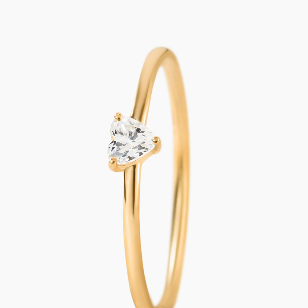 Bague Ruchel Or Jaune Diamant Synth&eacute;tique - Bagues avec pierre Femme | Histoire d&rsquo;Or