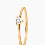 Bague Ruchel Or Jaune Diamant Synth&eacute;tique - Bagues avec pierre Femme | Histoire d&rsquo;Or