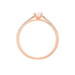 Bague Solitaire Hemera Or Rose Diamant - Bagues solitaires Femme | Histoire d&rsquo;Or