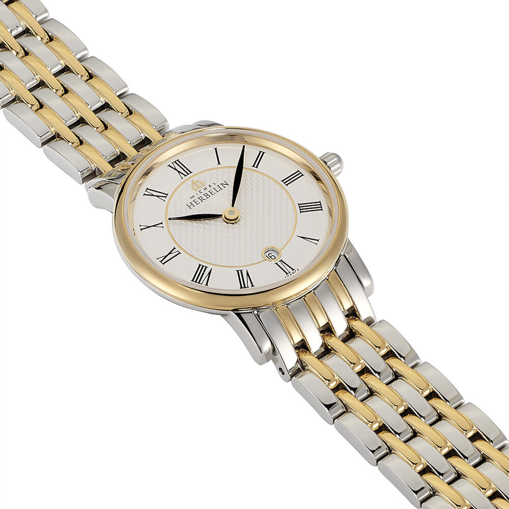 Montre femme bicolore or et argent clearance