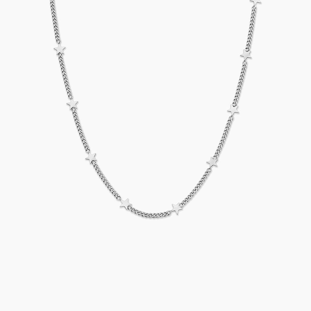 Collier Eva Acier Blanc - Colliers fantaisie Femme | Histoire d&rsquo;Or