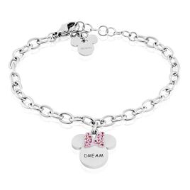 Bracelet Disney Acier Blanc Cristaux - Bracelets fantaisie Enfant | Histoire d’Or