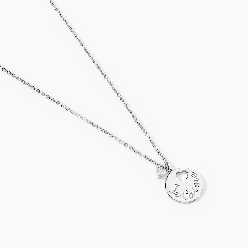 Collier Denzel Argent Blanc Oxyde De Zirconium - Colliers fantaisie Femme | Histoire d’Or