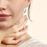 Boucles D'oreilles Pendantes Aube Or Bicolore Diamant - Boucles d'oreilles pendantes Femme | Histoire d&rsquo;Or