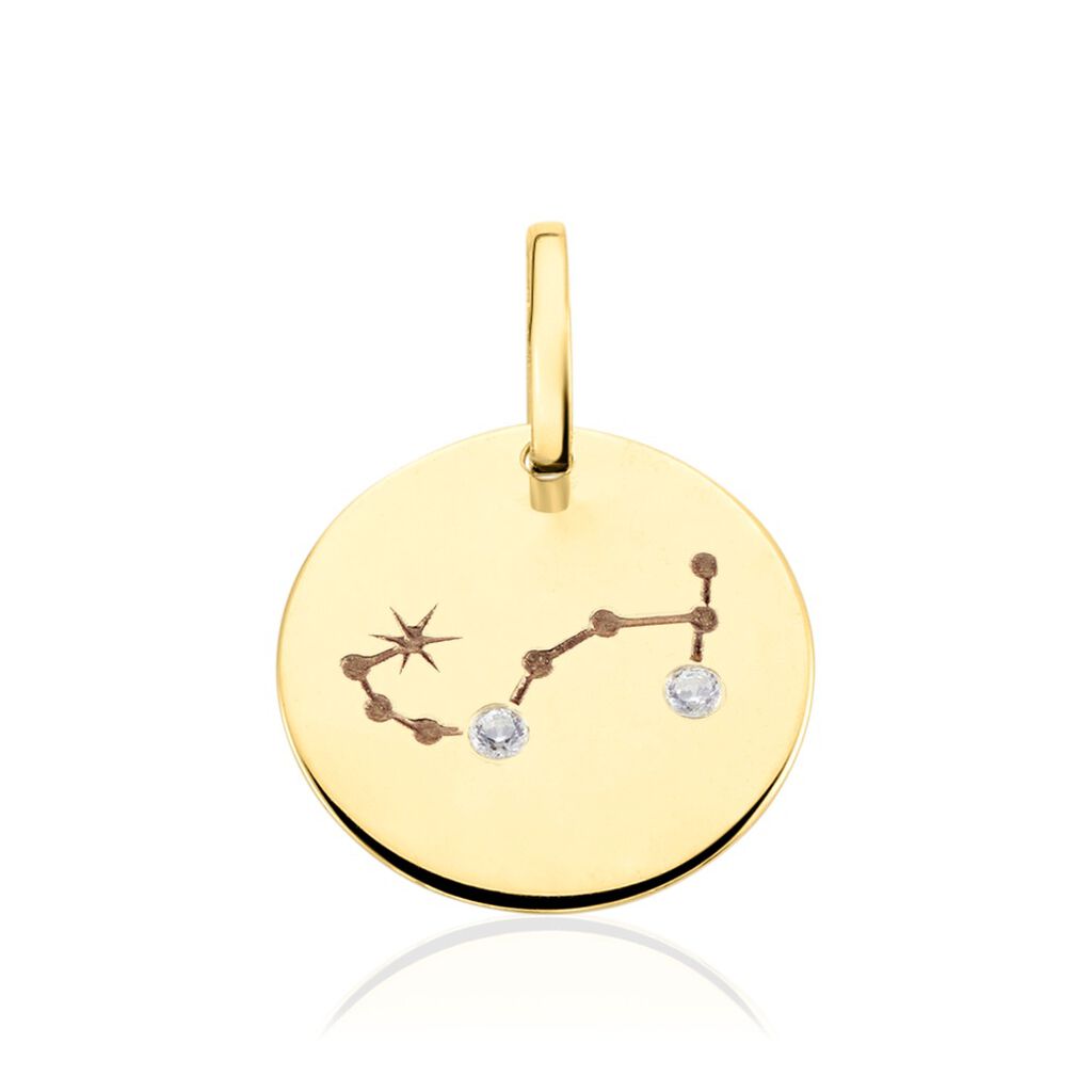Pendentif Or Jaune Astraea Oxyde De Zirconium
