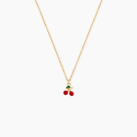 Collier Cherry Cerise Argent Dor&eacute; A L'Or 750/1000 - Bijoux sans pierre Enfant | Histoire d&rsquo;Or