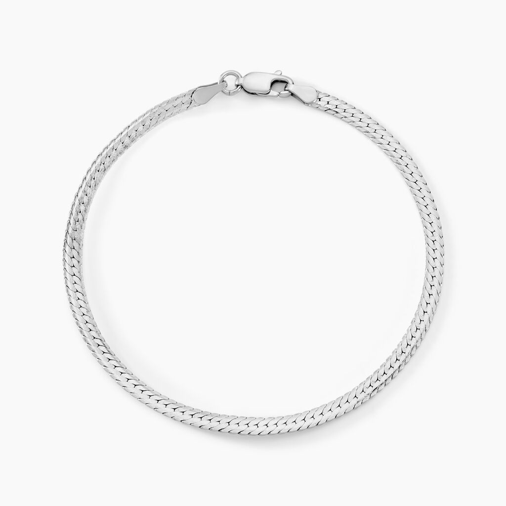 Bracelet Maille Thiane Argent Blanc - Bracelets cha&icirc;ne Femme | Histoire d&rsquo;Or