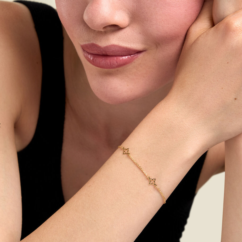 Bracelet Kalia Argent Dor&eacute; A L'Or 750/1000 - Bijoux sans pierre Femme | Histoire d&rsquo;Or