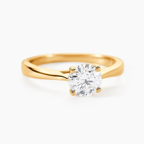 Bague Solitaire Fiona Or Jaune Diamant Synthetique - Bagues solitaires Femme | Histoire d&rsquo;Or