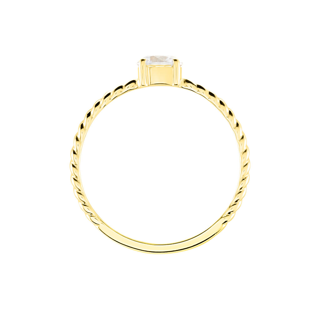 Bague Cymbeline Or Jaune Oxyde De Zirconium - Bagues solitaires Femme | Histoire d&rsquo;Or