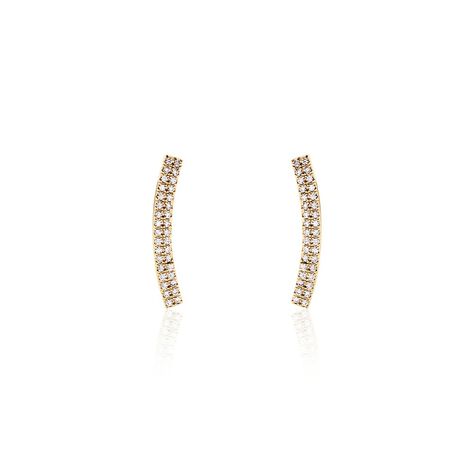 Boucles D'oreilles Grimpantes Jennyferine Plaqu&eacute; Or Jaune Oxydes - Boucles d'oreilles fantaisie Femme | Histoire d&rsquo;Or