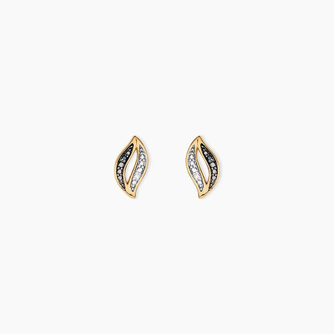 Boucles D'Oreilles Puces Johano Or Jaune Diamant - Clous d'oreilles Femme | Histoire d&rsquo;Or