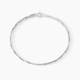 Bracelet Jasmin Tresse 2 Fils Or Blanc - Bracelets Femme | Histoire d’Or