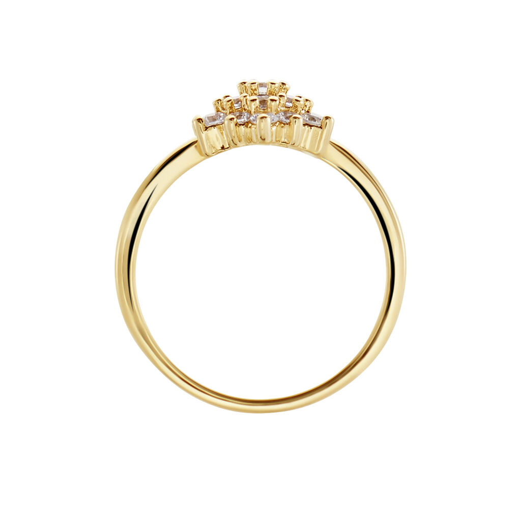 Bague Plaqu&eacute; Or Sadoth Oxyde De Zirconium - Bagues solitaires Femme | Histoire d&rsquo;Or