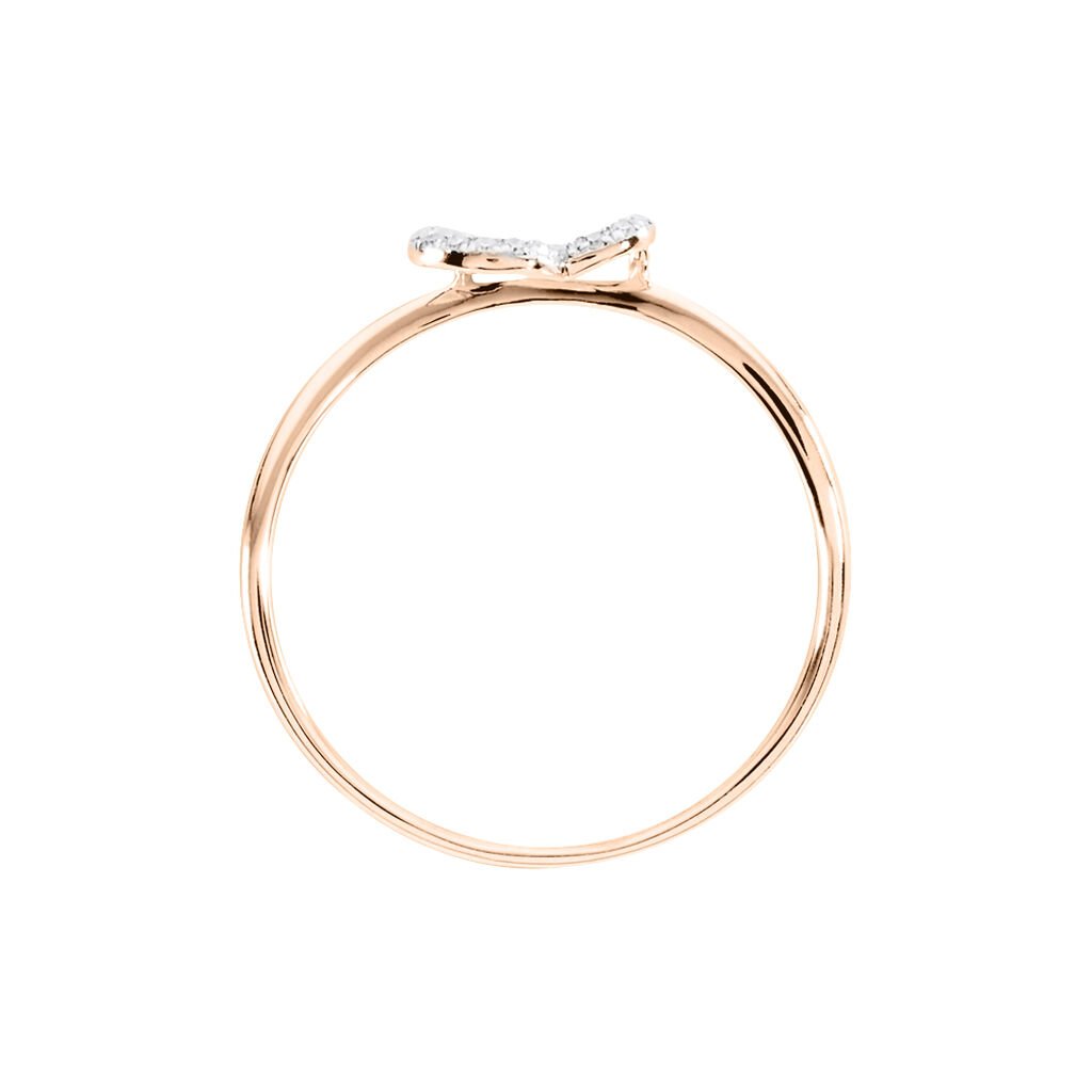 Bague Louise Or Rose Diamant - Bagues avec pierre Femme | Histoire d&rsquo;Or