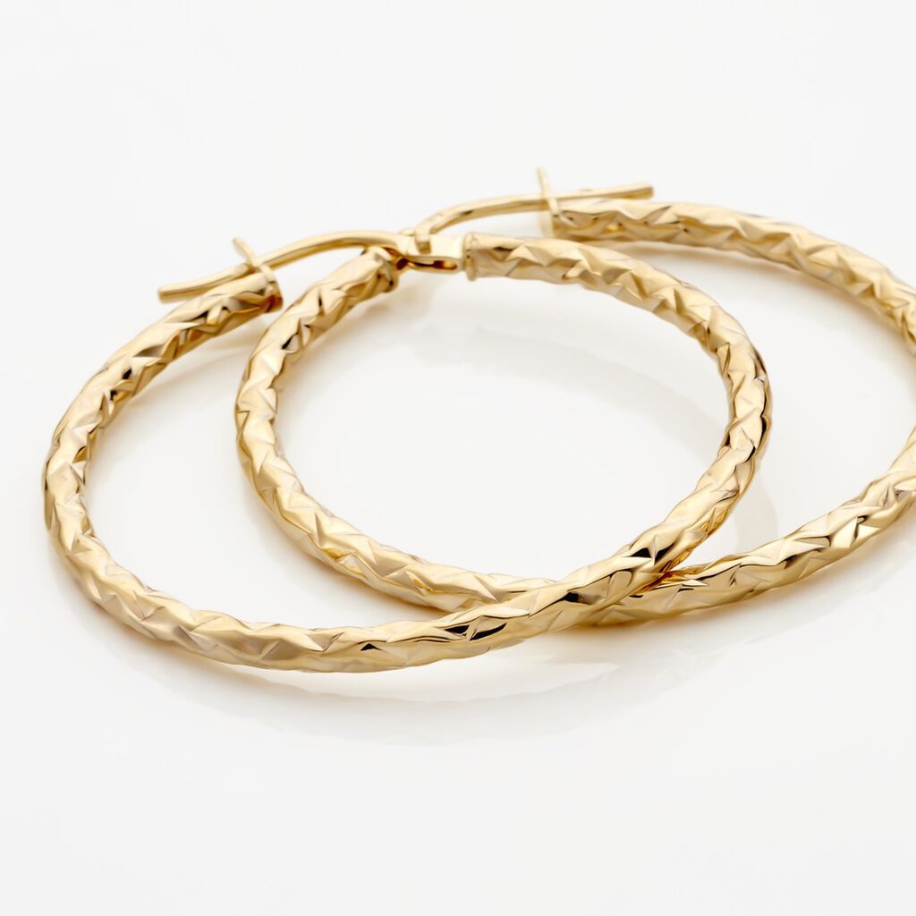 Créoles Cayla Or Jaune - Boucles d'oreilles créoles Femme | Histoire d’Or