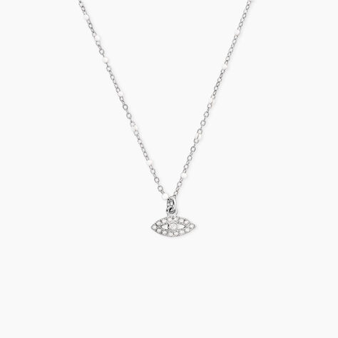 Collier Polka Argent Blanc Oxyde De Zirconium - Colliers fantaisie Femme | Histoire d&rsquo;Or