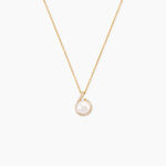 Collier Lucinda Argent Dor&eacute; A L'Or 750/1000 Perle De Culture Oxyde De Zirconium - Colliers Femme | Histoire d&rsquo;Or
