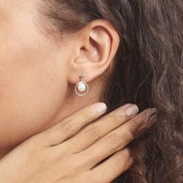 Boucles D'oreilles Pendantes Ivana Argent Blanc Perle De Culture - Boucles d'oreilles fantaisie Femme | Histoire d’Or