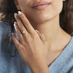 Bague Coronille Or Blanc Oxyde - Bagues solitaires Femme | Histoire d&rsquo;Or