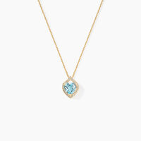 Collier Rosaline Or Jaune Topaze Et Oxyde De Zirconium