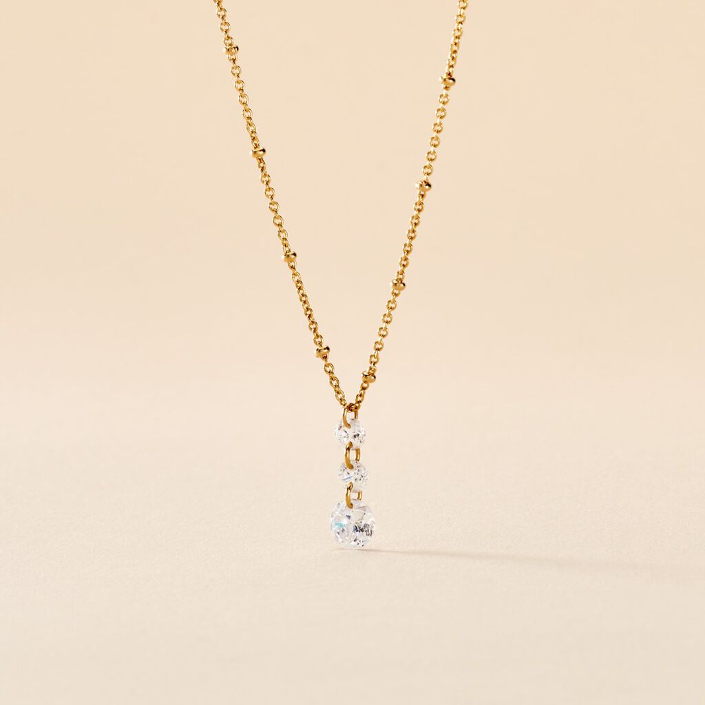 Collier Chalice Plaqué Or Jaune Oxyde De Zirconium - Colliers Femme | Histoire d’Or